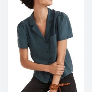 Slik Puff Sleeve Camp Shirt